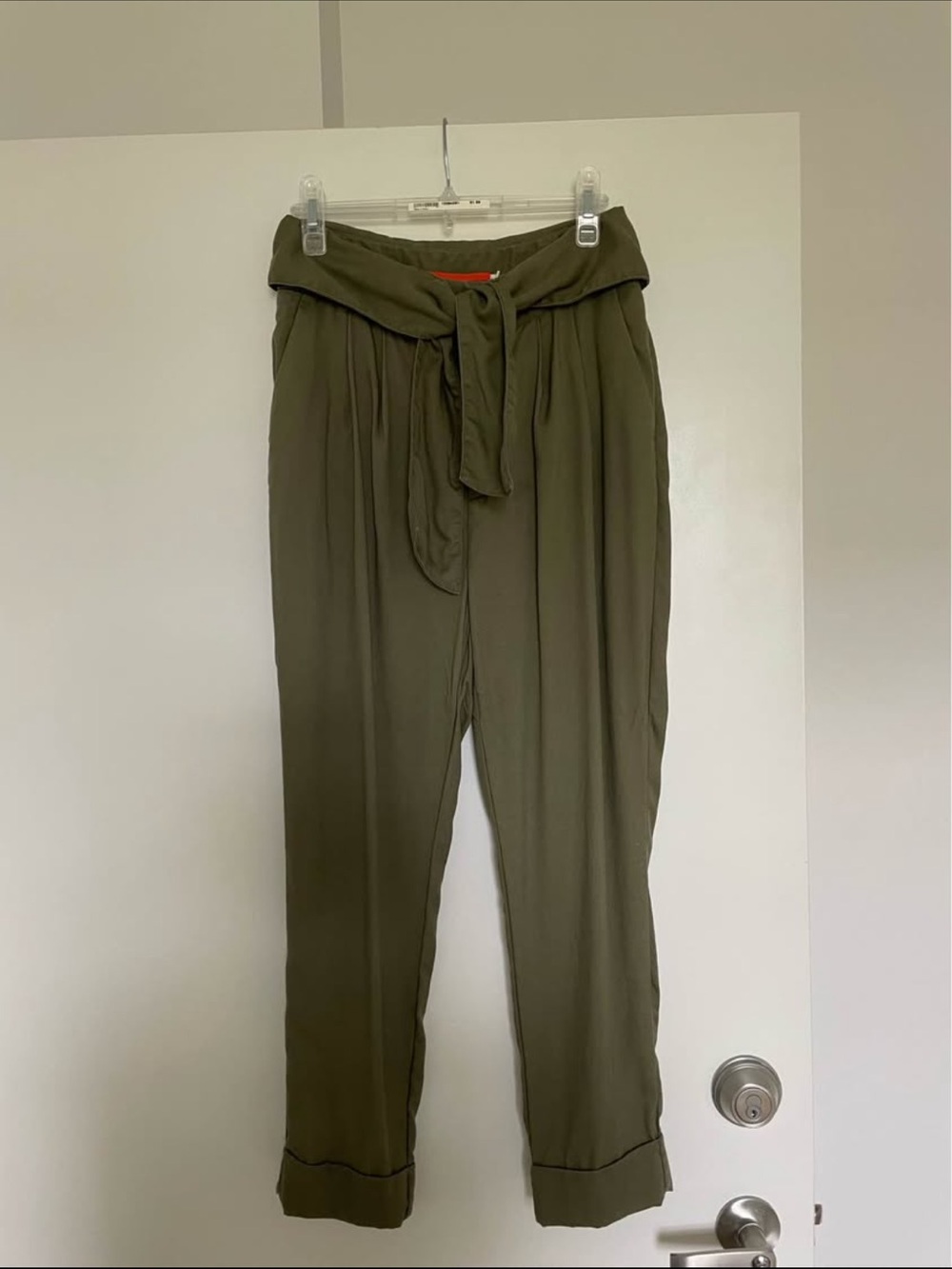 Anthropologie Army Green Trouser Pants